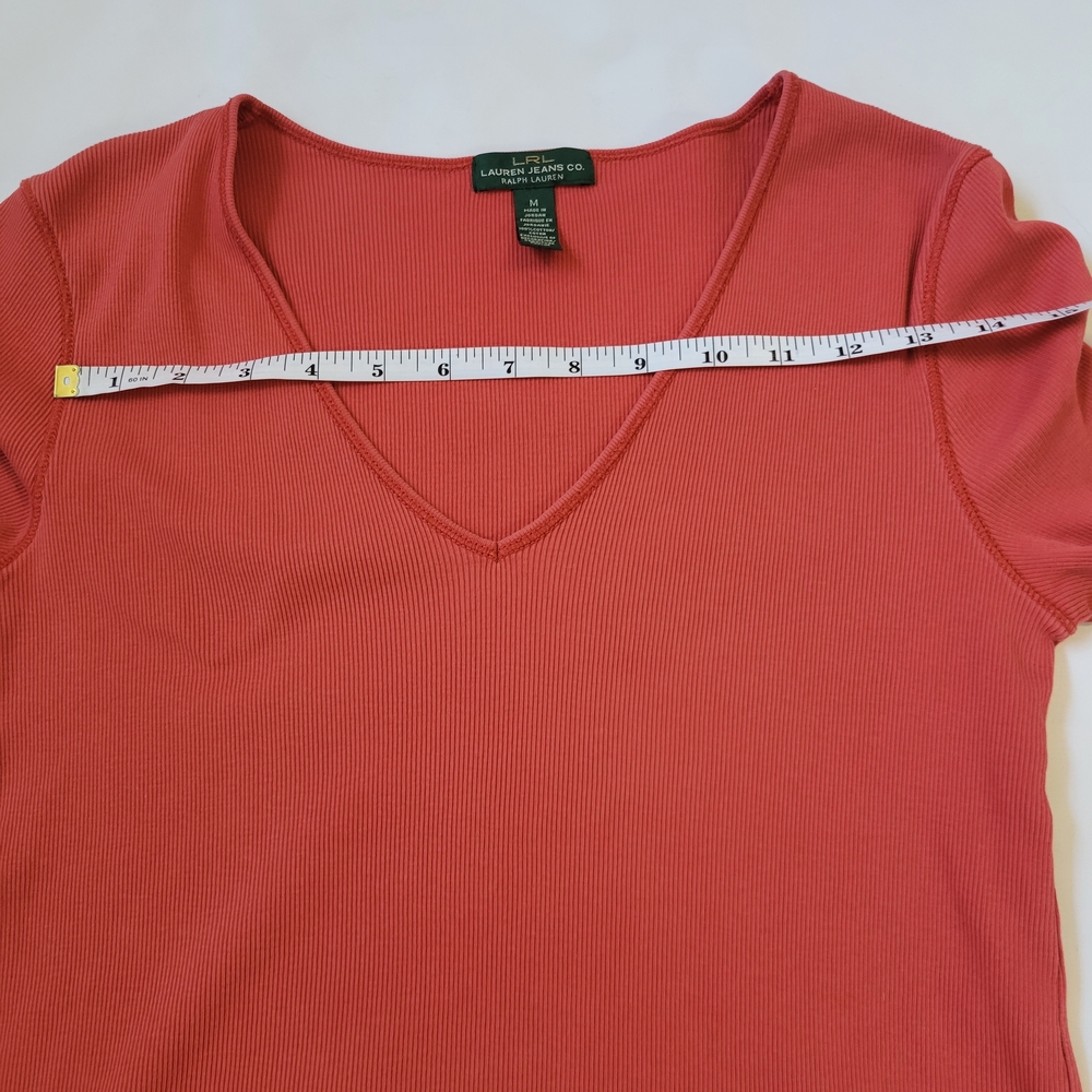 Lauren Ralph Lauren‎ Coral Long Sleeve Top with Button Details - Picture 9 of 14